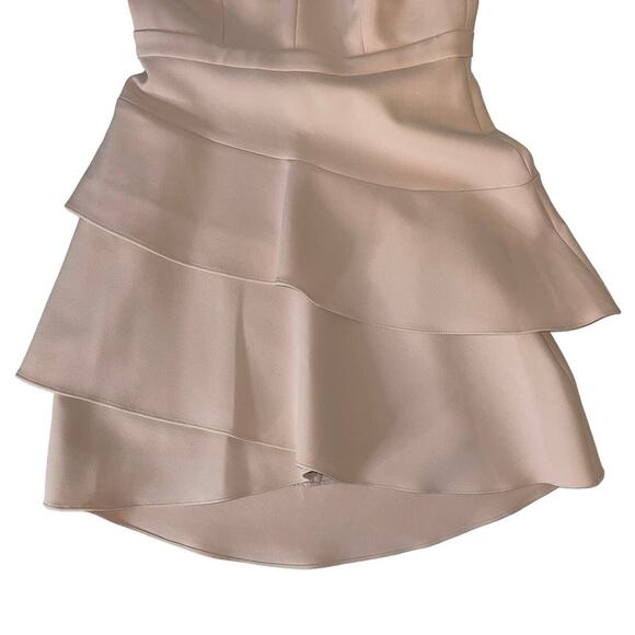 BCBGMaxazria Blush Pink Key Hole Tiered Mini Dress Size 4 - Picture 9 of 13
